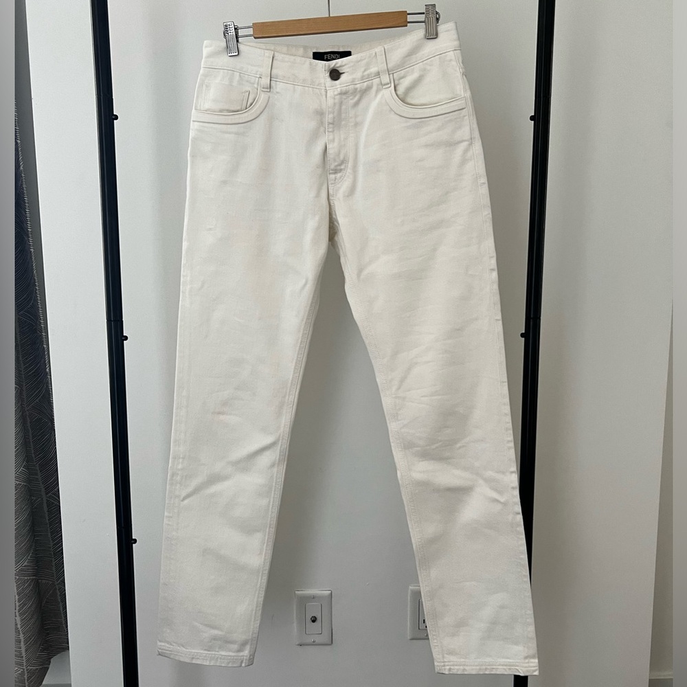 Fendi White Denim Jeans